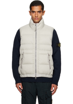 Stone Island Taupe G100007 Loom Woven Chambers Nylon Down-TC Vest