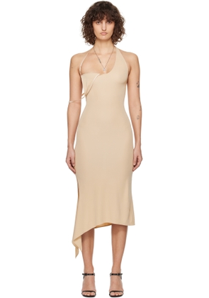 Courrèges Beige Undressed Jersey Maxi Dress