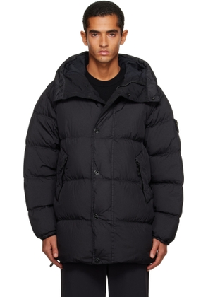 Stone Island Black 4100012 Crinkle Reps NY Down Jacket