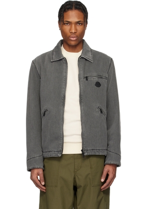 Moncler Gray Acate Padded Denim Overshirt