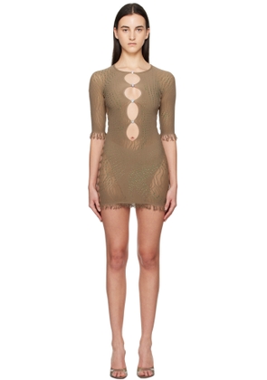 Poster Girl Taupe Miranda Hotfix Minidress