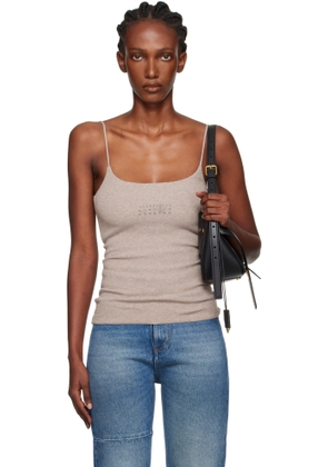 MM6 Maison Margiela Taupe Lycra Jersey Tank Top