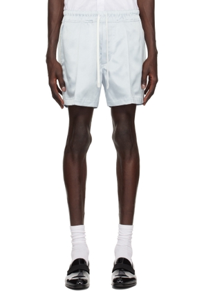 TOM FORD Blue Shiny Satin Shorts
