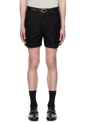 TOM FORD Black Cotton Tailored Shorts