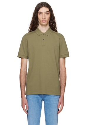 BOSS Khaki Pallas Piqué Logo Polo