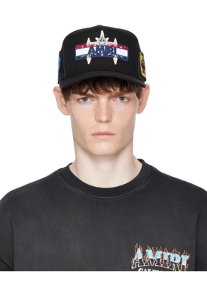 AMIRI Black Station Patch Trucker Cap