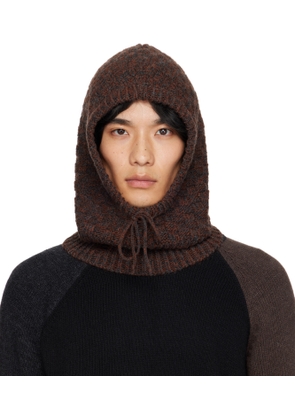 MM6 Maison Margiela Brown Wool Blend Hood