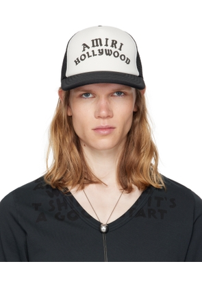 AMIRI Black & White 'AMIRI Hollywood' Trucker Cap