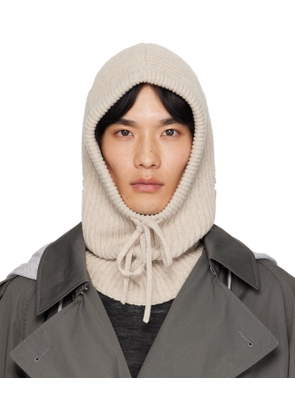 MM6 Maison Margiela Off-White Wool Hood