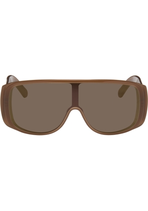 MM6 Maison Margiela Brown Mask Sunglasses