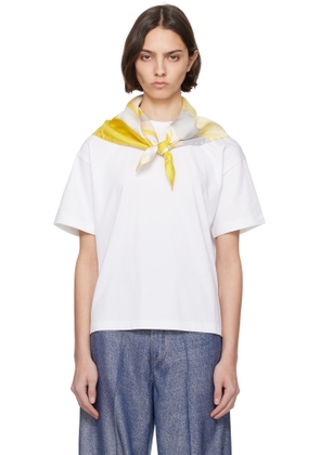 Bottega Veneta White Pima Cotton Scarf T-shirt