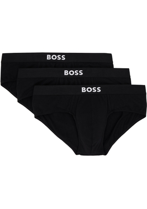 BOSS Three-Pack Black Logo Waistbands Boxers