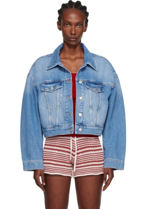 Holzweiler Blue Cropped Denim Jacket