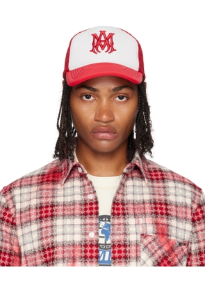 AMIRI Red MA Two Tone Trucker Cap