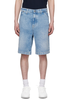 BOSS Blue Faded Denim Shorts