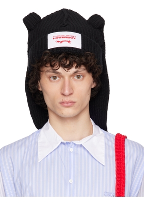 Charles Jeffrey LOVERBOY Black Chunky Rabbit Beanie