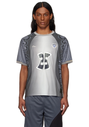 Dime Blue & Gray Holy Flame Jersey T-shirt