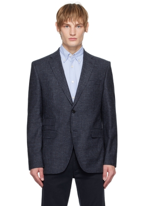 BOSS Blue Regular-Fit Checked Blazer