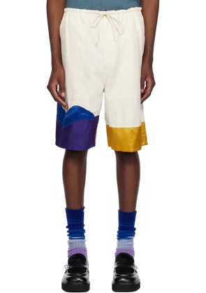 Marni Beige Embroidered Shorts