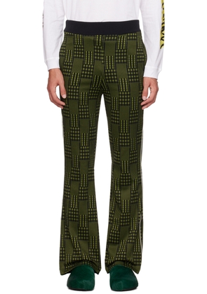 Marni Green & Black Jacquard Trousers