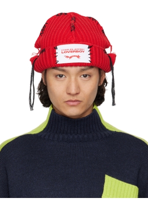 Charles Jeffrey LOVERBOY SSENSE Exclusive Red Carolean Beanie