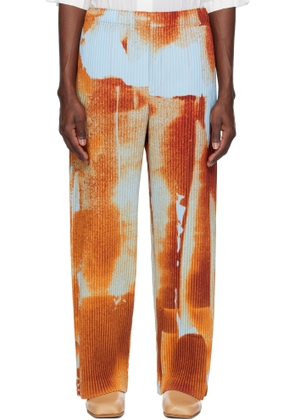 HOMME PLISSÉ ISSEY MIYAKE Orange & Blue Wind Walk Trousers