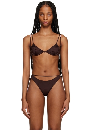 JACQUEMUS Brown 'Le Haut de Maillot Barco' Bikini Top