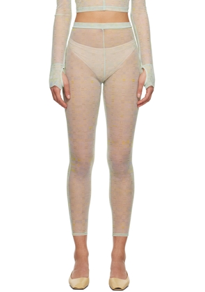 Mame Kurogouchi Green Plaid Leggings