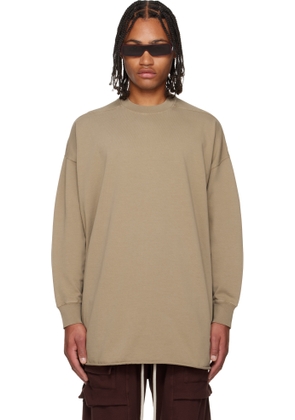 Rick Owens DRKSHDW Taupe Concordians Tommy LS Sweatshirt