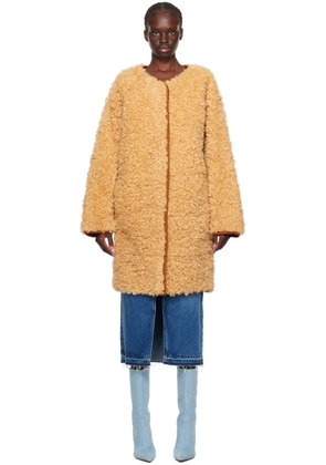 Stand Studio Beige Paola Faux-Fur Coat