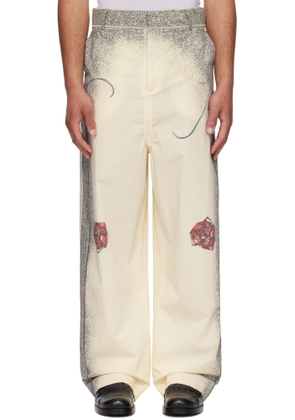 Jean Paul Gaultier Beige 'The Multi-Tattoo' Suit Trousers