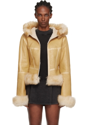 KNWLS Yellow Koko Shearling Jacket