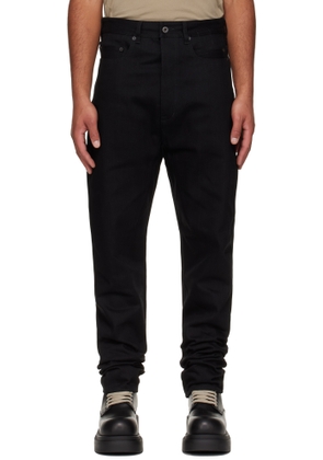 Rick Owens DRKSHDW Black Concordians Collapse Long Jeans
