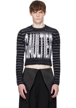 Jean Paul Gaultier Black & White Jacquard 'Gaultier' Sweater