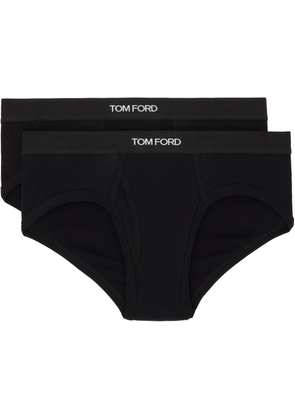 TOM FORD Two-Pack Black Cotton Briefs