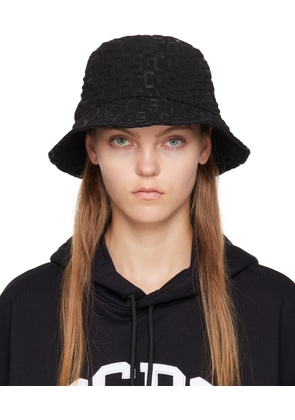 GCDS Black Monogram Hat