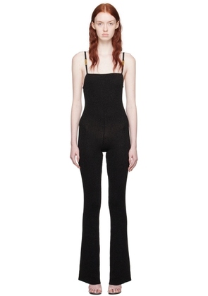 GCDS Black Metallic Jumpsuit