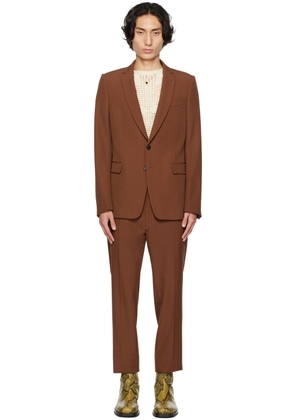 Dries Van Noten Orange Notched Lapel Suit