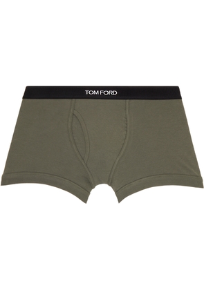 TOM FORD Khaki Cotton Boxer Briefs