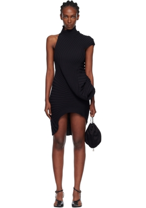 ISSEY MIYAKE Black Knit 'As It Is' Minidress