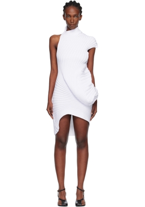 ISSEY MIYAKE White Knit 'As It Is' Minidress