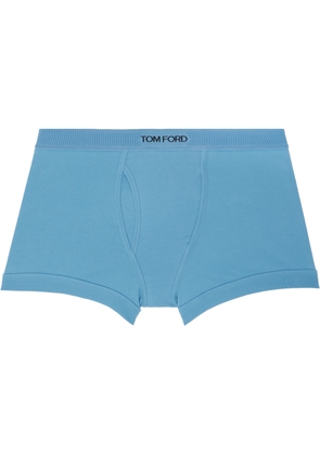 TOM FORD Blue Cotton Stretch Jersey Boxer Briefs