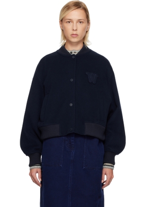 Weekend Max Mara Navy Zelante Bomber Jacket
