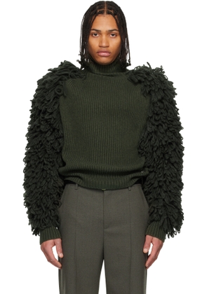 Jean Paul Gaultier Green 'The Loop-Stitch' Turtleneck
