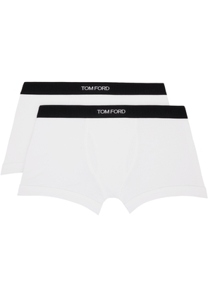 TOM FORD Two-Pack White Cotton Boxer Briefs