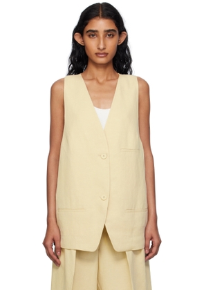 The Frankie Shop Beige Melrose Linen Vest
