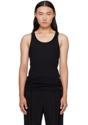 TOM FORD Black Cotton & Modal Rib Tank Top