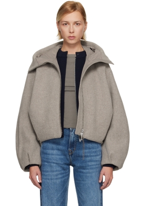 Canada Goose Taupe Chilliwack Wool Bomber Jacket