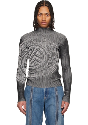 Jean Paul Gaultier Gray 'The Laurel Stamp' Sweater