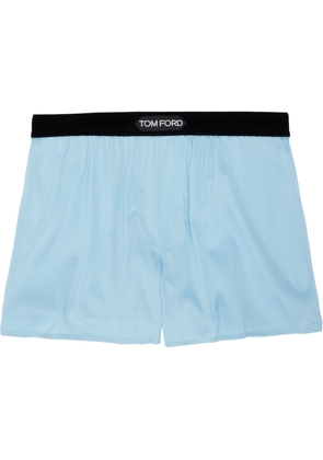 TOM FORD Blue Silk Boxers